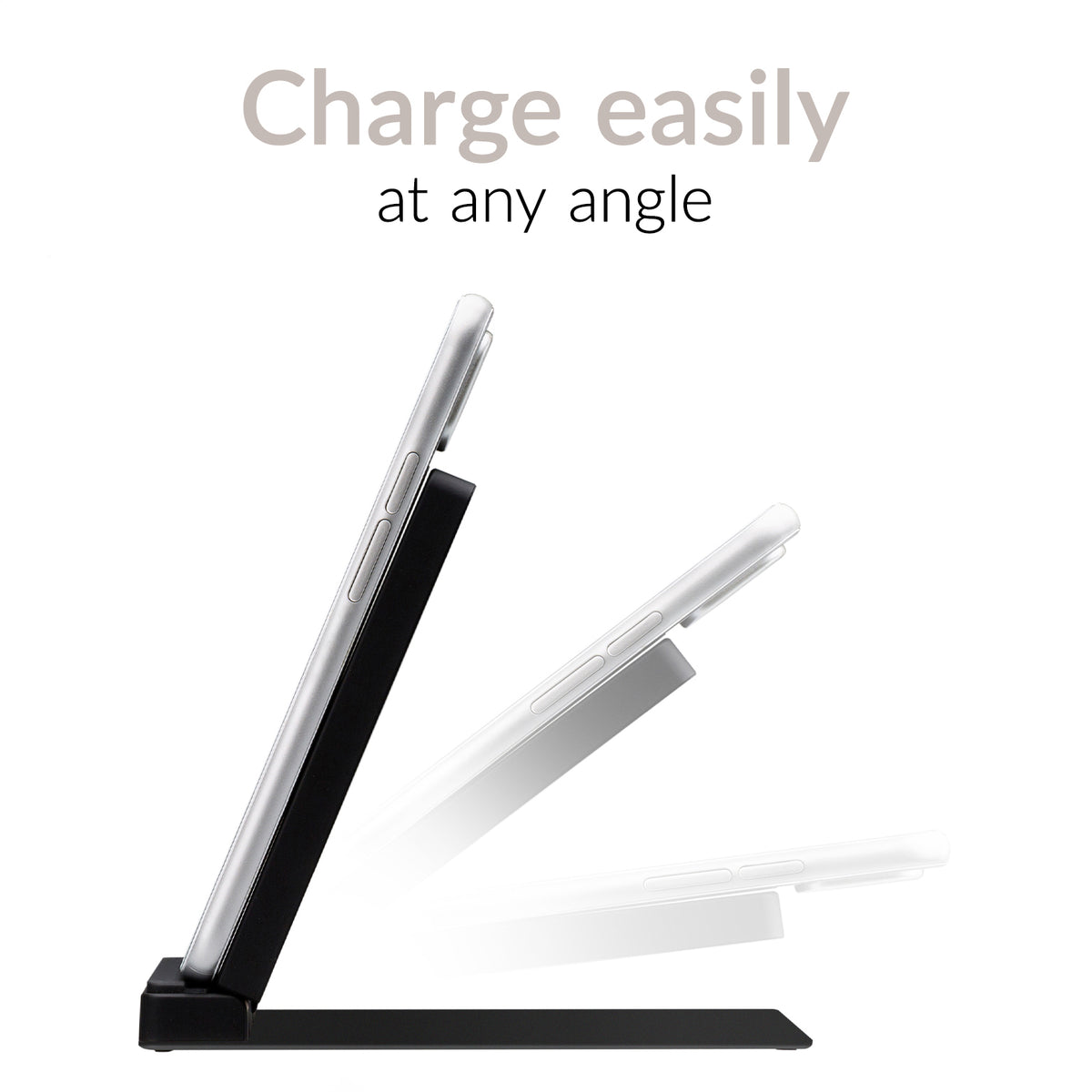 Mobilize Wireless Fast Charger Foldable 5W/7.5W/10W/15W Pu Leather Black