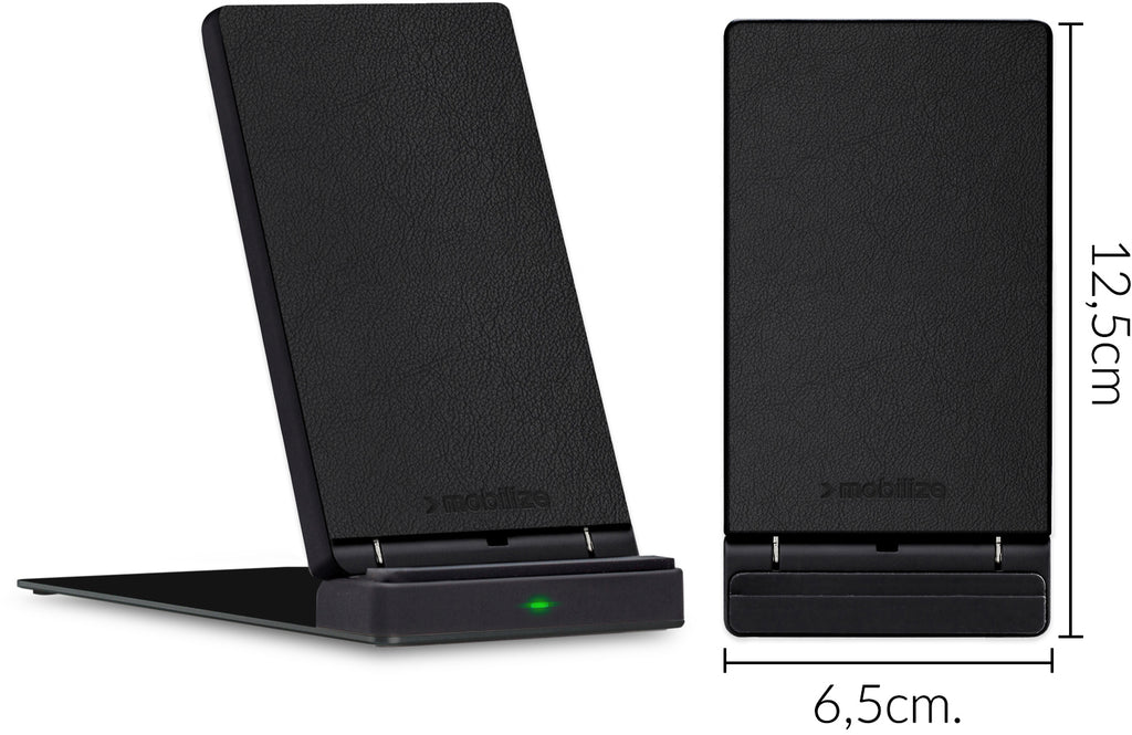 Mobilize Wireless Fast Charger Foldable 5W/7.5W/10W/15W Pu Leather Black