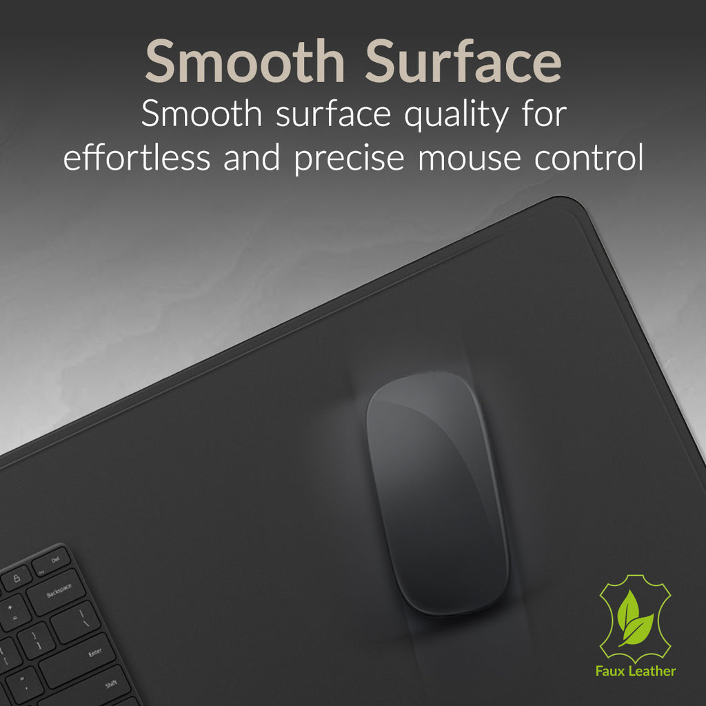 Mobilize Pu Leather Desk Mat With Magnetic Wireless Charger 15W Black