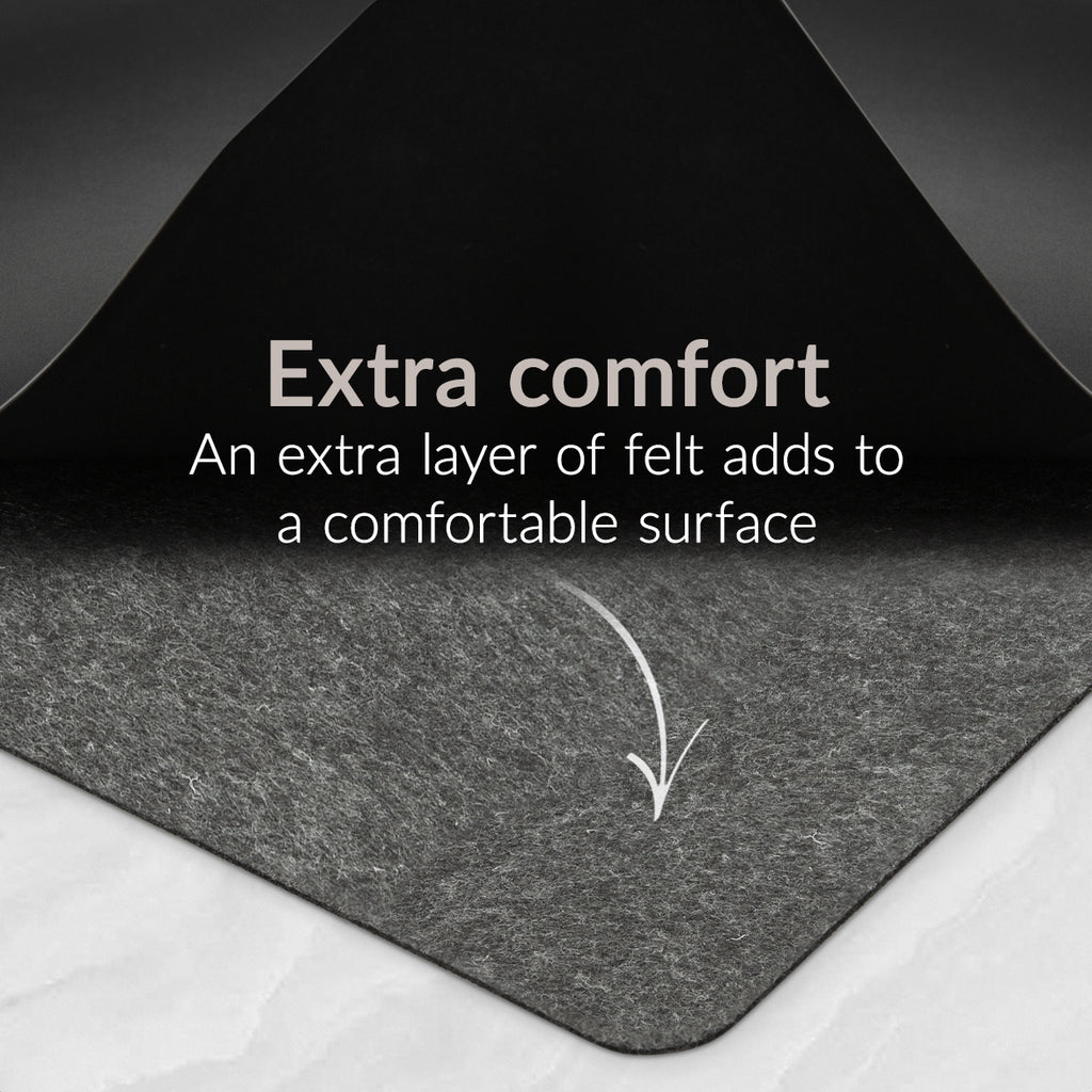 Mobilize Pu Leather Desk Mat With Magnetic Wireless Charger 15W Black