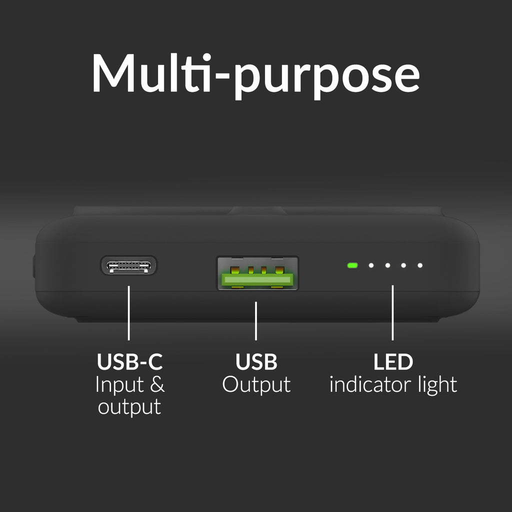 Mobilize Magnetic Wireless Magsafe Compatible Pd Stand Power Bank 10000Mah 15W Black