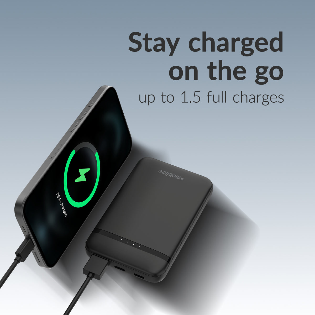 Mobilize Power Bank 5000Mah 10W Black