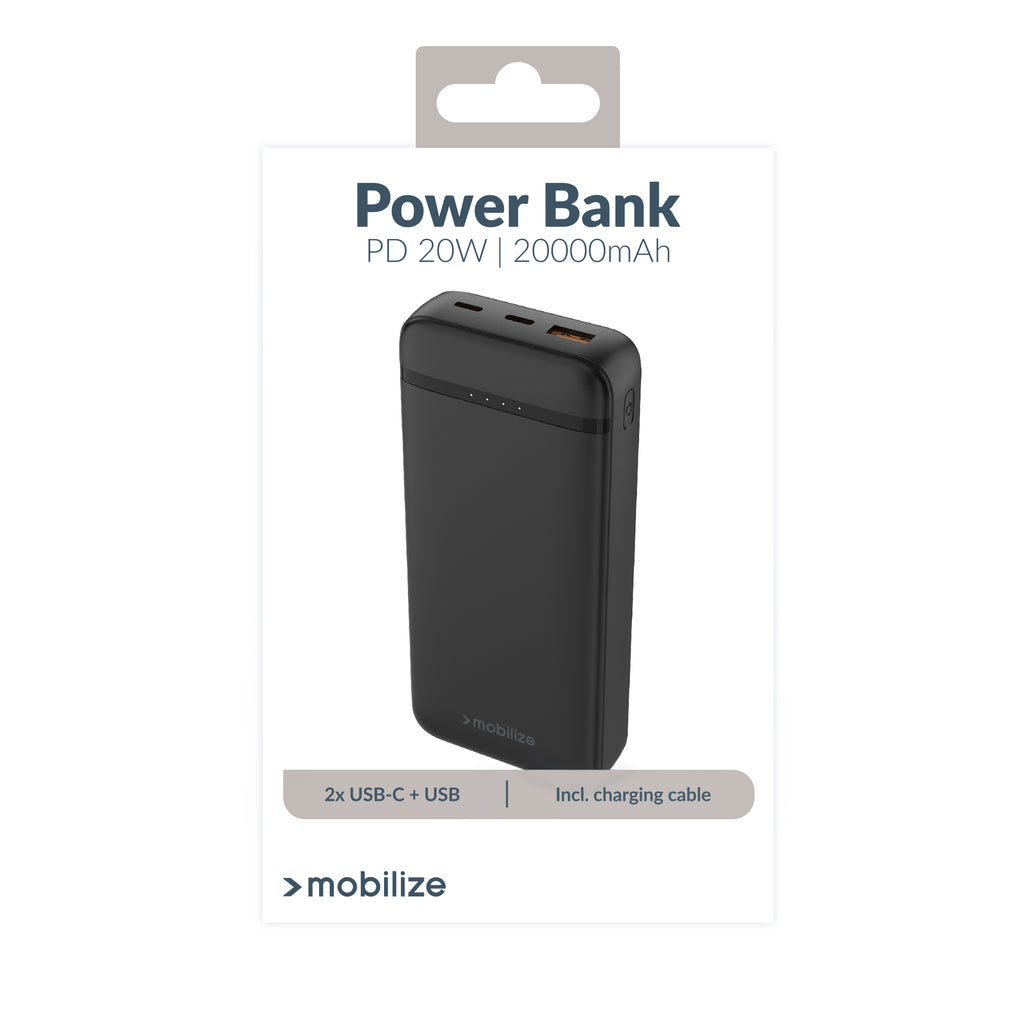 Mobilize Power Bank 20000Mah Pd 20W Black