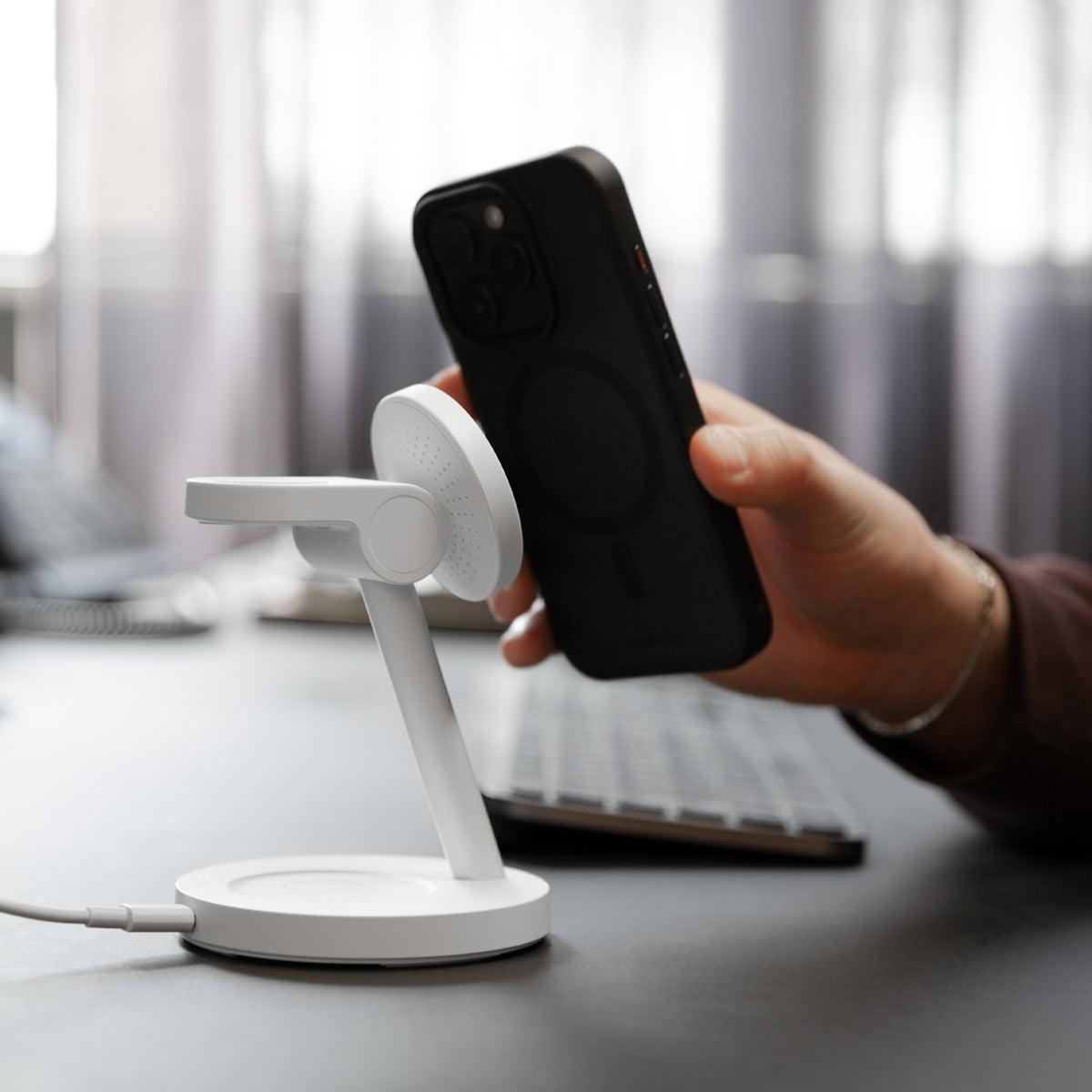 Mobilize 3In1 Charger Station Magsafe Compatible 25W Qi2.2 White