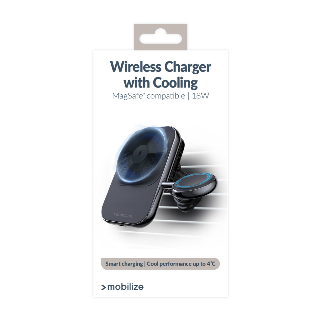 Mobilize Magsafe Compatible Car Charger For Phone And Watch 18W Black