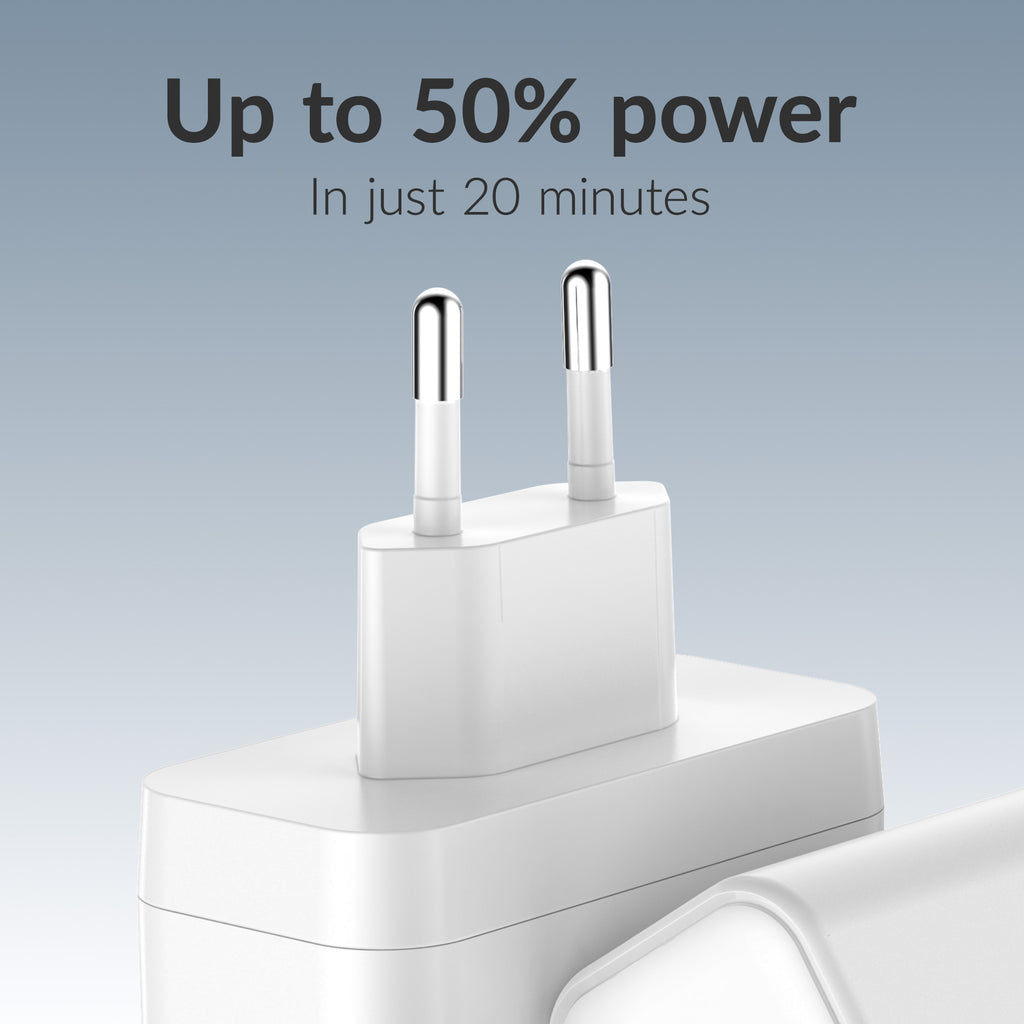 Mobilize Wall Charger 2X Usb-C + 1X Usb Gan 100W With Pd/Pps White
