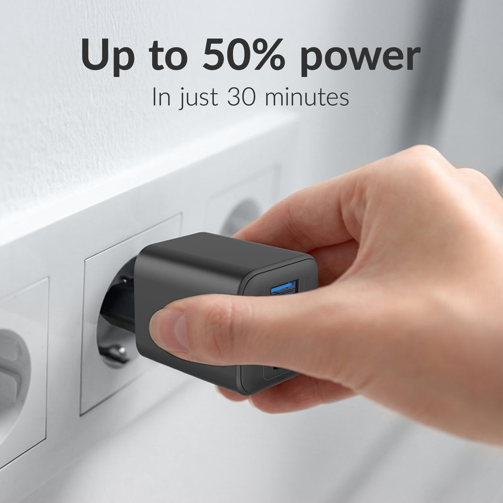 Mobilize Wall Charger 2X Usb-C + 1X Usb Gan 65W With Pd/Pps Black