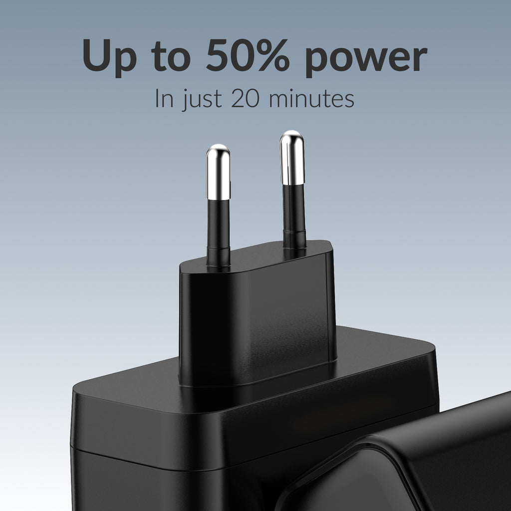 Mobilize Wall Charger 2X Usb-C + 1X Usb Gan 100W With Pd/Pps Black